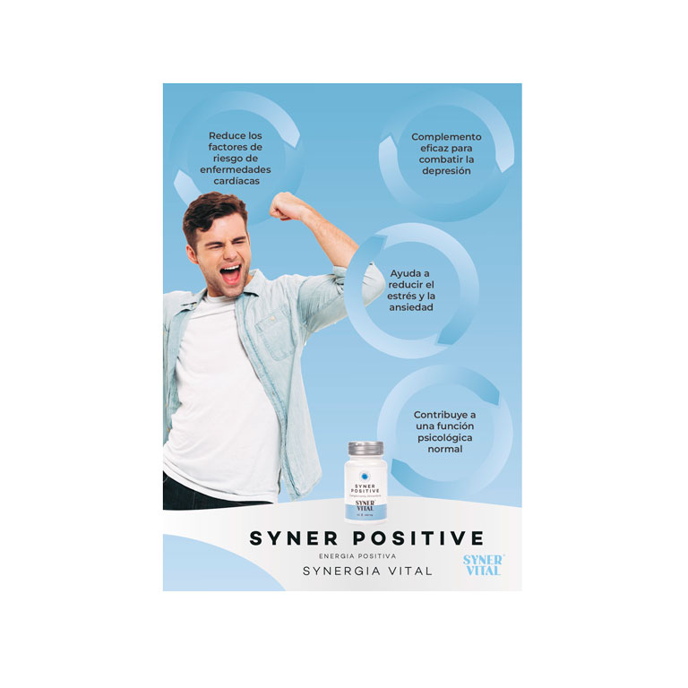 *CARTEL PROMOCIONAL SYNER POSITIVE 60 CAPS. SYNERVITAL