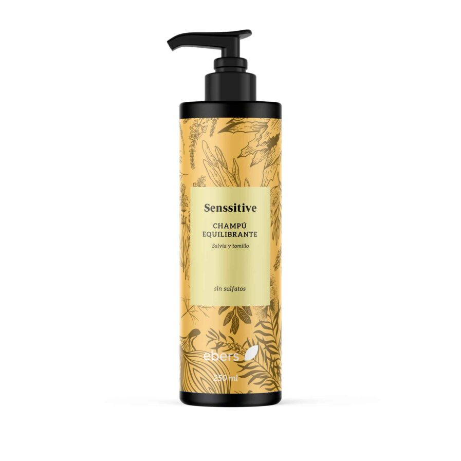 CHAMPU EQUILIBRANTE SENSSITIVE (SALVIA, TOMILLO) 250ml EBERS