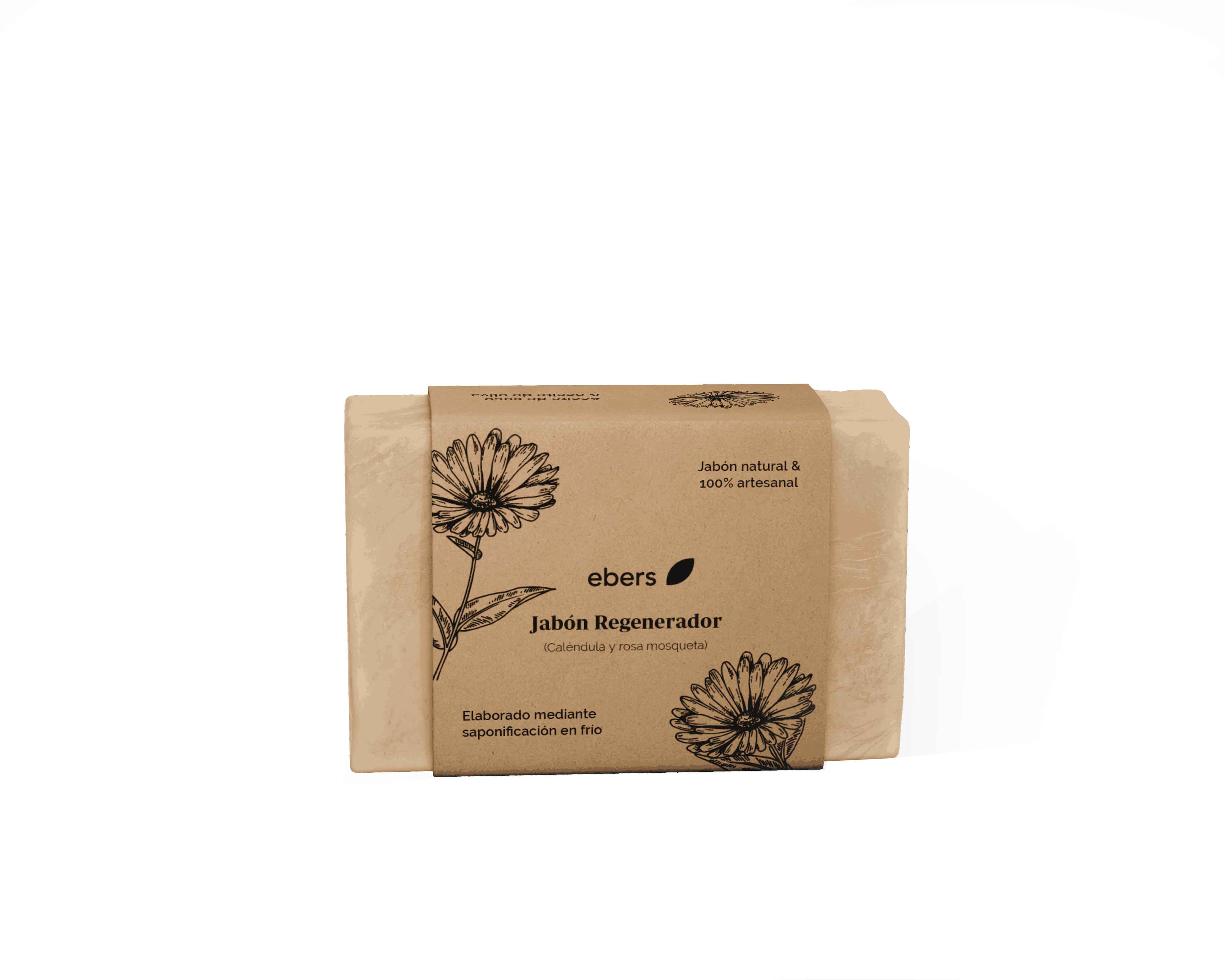 JABON TRATAMIENTO REGENERADOR CALENDULA + ROSA 100g EBERS