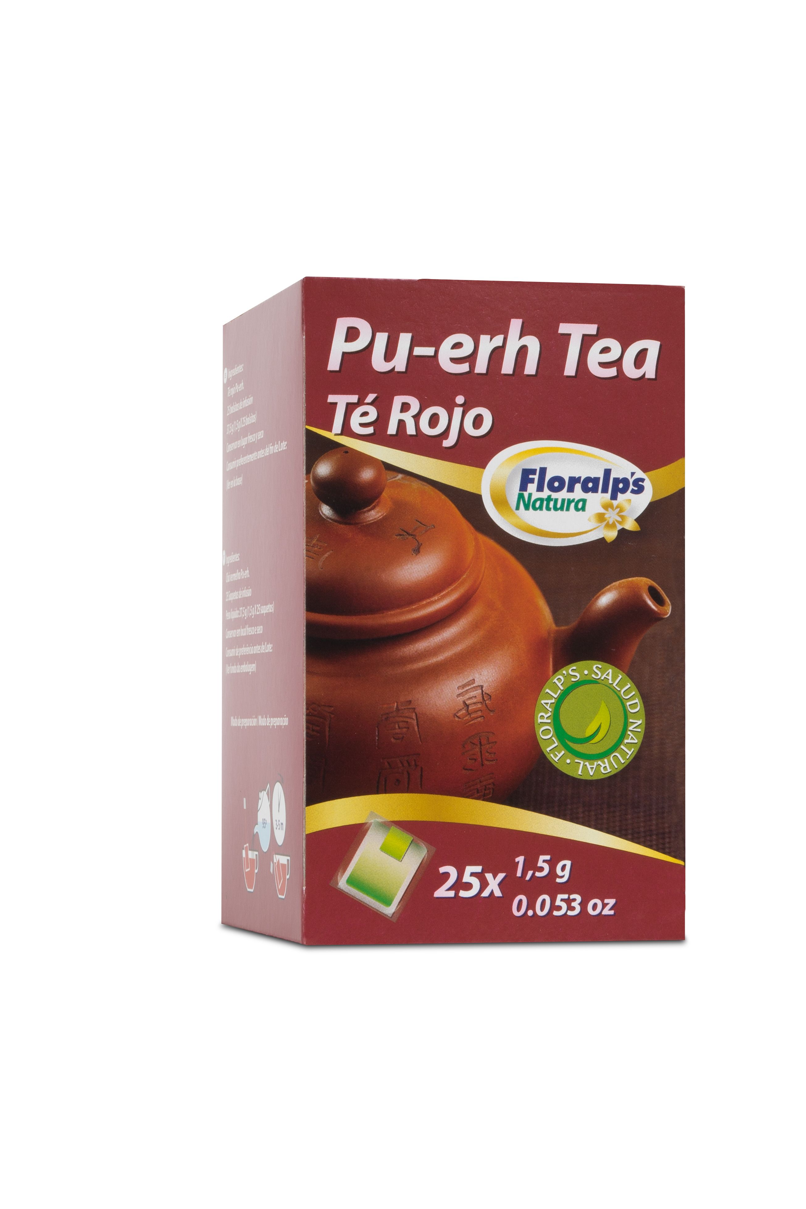 TE ROJO PU-ERH 25 SOBRES FLORALP´S