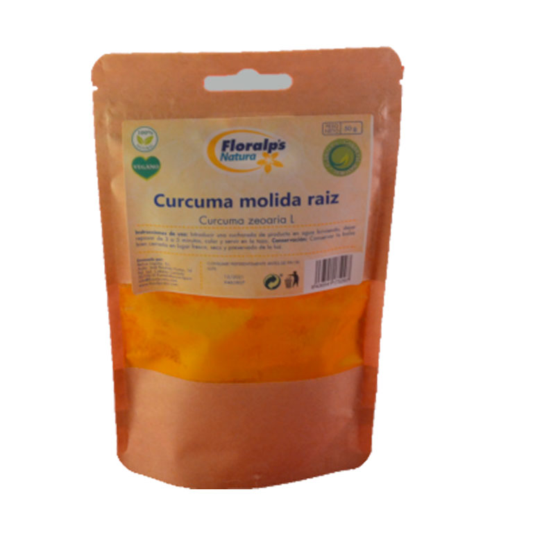 TISANA CURCUMA RAIZ MOLIDA 50g FLORALP'S